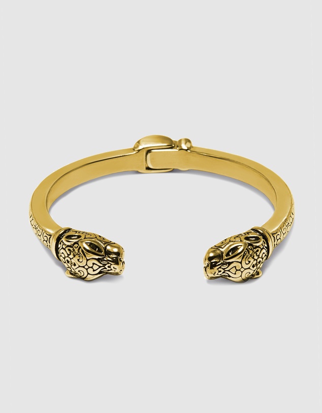 Nialaya Jewellery - Men's Adorned Panther Bangle