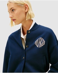 Tommy Hilfiger - Flex Fleece Logo Relaxed Bomber Cardigan