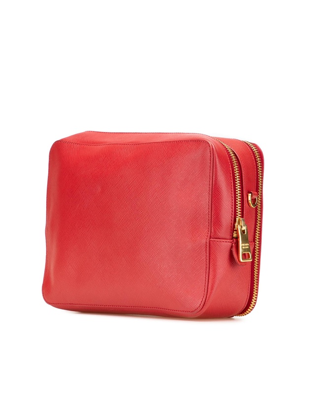 Pre-Loved by Azura Reborn - Pre-Loved prada Saffiano Leather Crossbody Bag with Adjustable Strap and Zip Closure
