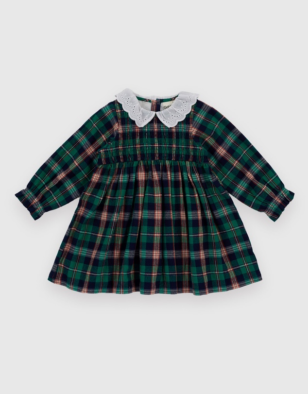 Goldie + Ace - Daphne Long Sleeve Smocked Dress - Babies-Kids