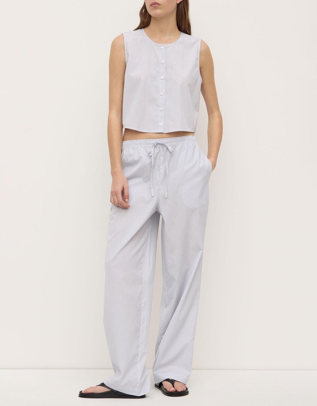 Assembly Label - Cora Stripe Button Front Top