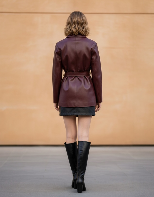 Mossée - Evelyn Belted Leather Jacket