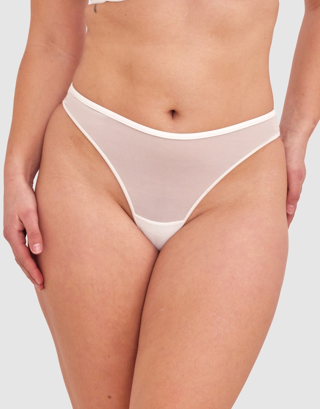 Bras N Things - Sexy Basics High Leg G String - Ivory