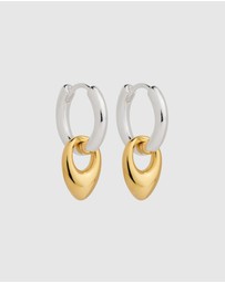 Najo - Petal 2-Tone Huggie Earring