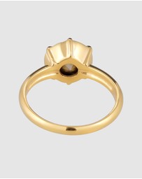 Elli Jewelry - Ring Crystal 925 Sterling Silver Gold-Plated