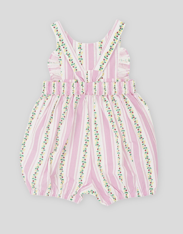 Goldie + Ace - Antique Stripe Strawberry Bubble Romper - Babies