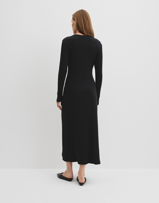 Country Road - Long Sleeve Henley Dress
