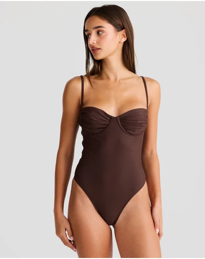 Vacay Swimwear - Paros One Piece Chocolate