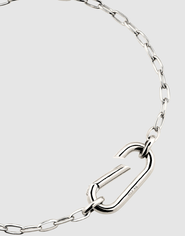 Elli Jewelry - Carabiner Paperclip Chain Bracelet in 925 Silver