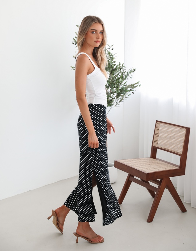 Esther & Co - Jeannette Skirt - Black Spot