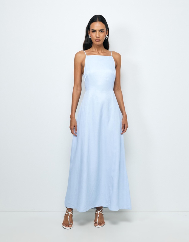 AERE - Donella Tie Back Midi Dress