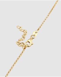 Elli Jewelry - Necklace Choker Crystal Cloverleaf 925 Sterling Silver Gold-Plated