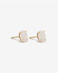 Michael Hill - Stud Earrings with Opal in 10kt Yellow Gold
