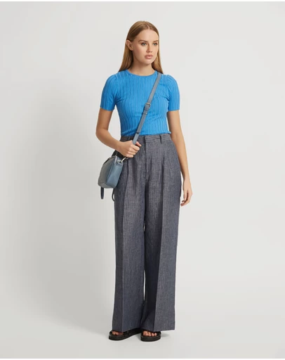 Oxford - Sasha Crew Neck Short Sleeve Knit Top