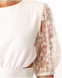 Petal & Pup - Tabitha Cut Out Mini Dress - Cream