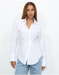 Dazie - Em Asymmetrical Button Up Shirt