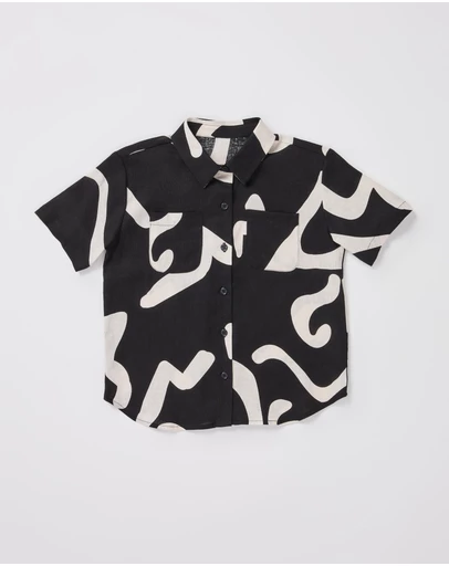 Subtitled - Girls Charlie Swirl Short Sleeve Shirt