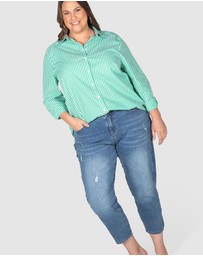 Love Your Wardrobe - Ella Stripe Button-Up Shirt