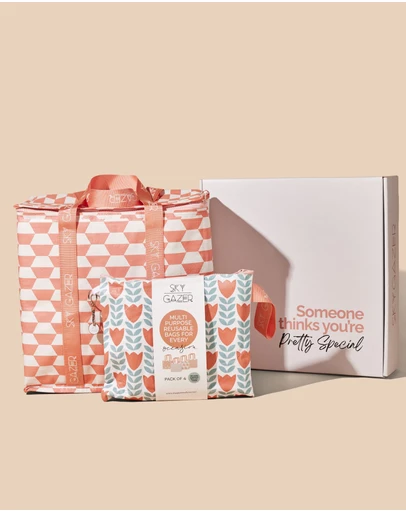 Sky Gazer - Shopping Bundle- Gift Box Hamper- Pale Blue and Pink