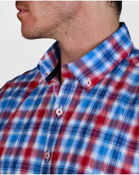 Abelard - Scarpe Seersucker Check Classic Fit Shirt