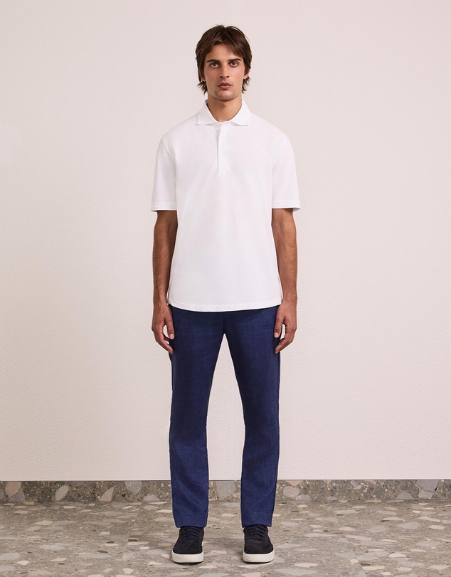 Frescobol Carioca - Luca Cotton Piquet SS Button Up Polo