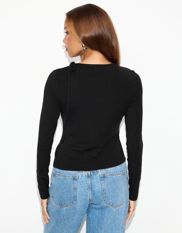 Dazie - Autumn Tie-Shoulder Top