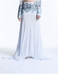 Muma World - Blue Vine Embroidered Skirt