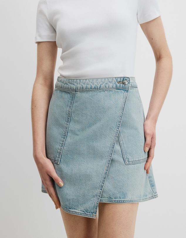 Country Road - Denim Wrap Mini Skirt
