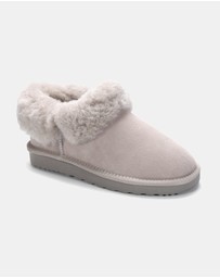 AusWooli Ugg Boots - Coogee Sheepskin Cozy Ankle Slippers