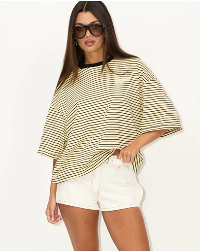 Dazie - Serve Stripe T-Shirt