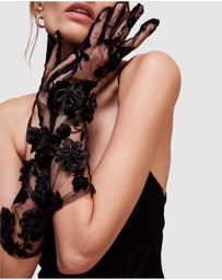 High Heel Jungle - Black Dahlia Opera Gloves