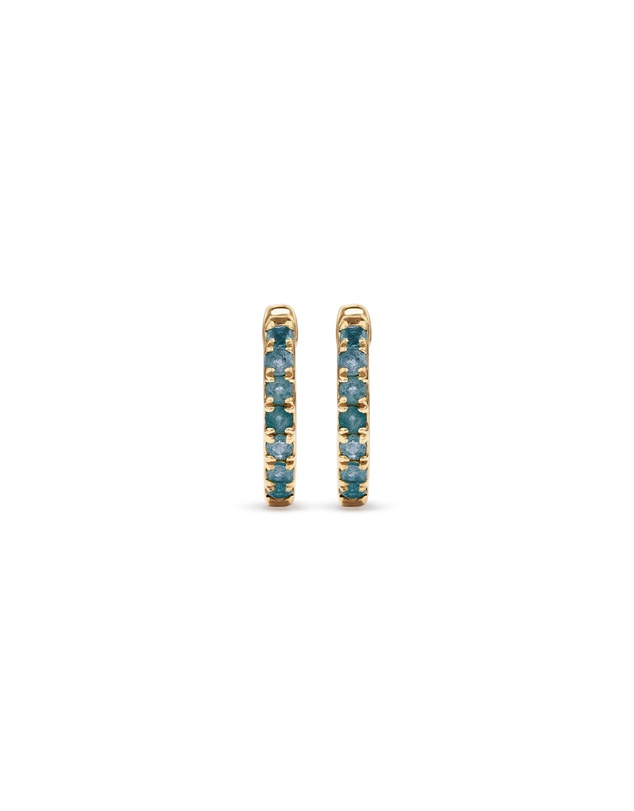 Michael Hill - London Blue Topaz Huggie Hoop Earrings in 10kt Yellow gold