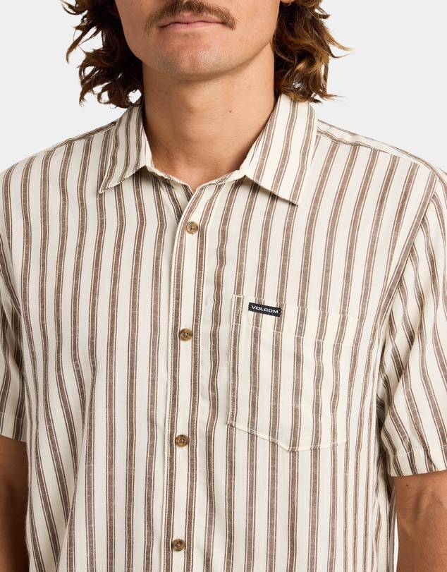 Volcom - Mens Arvostripe Short Sleeve Shirt
