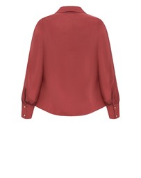 City Chic - Isabella Long Sleeve Tie Front Shirt