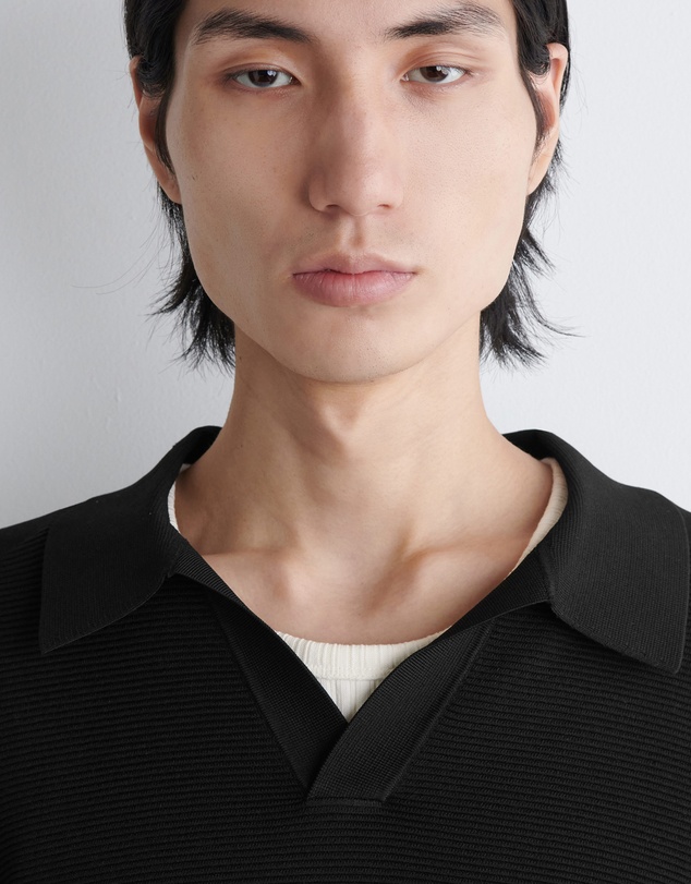 COS - Textured Knitted Polo Jumper
