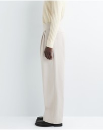 COS - Belt-Detail Pleated Wide-Leg Trousers