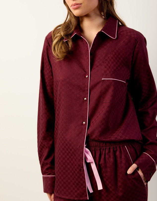 Wanderluxe Sleepwear - The Bordeaux Pyjama Set
