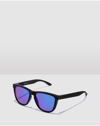 Hawkers Co - Polarized Dark Black Blue One Raw Sunglasses for Men and Women UV400