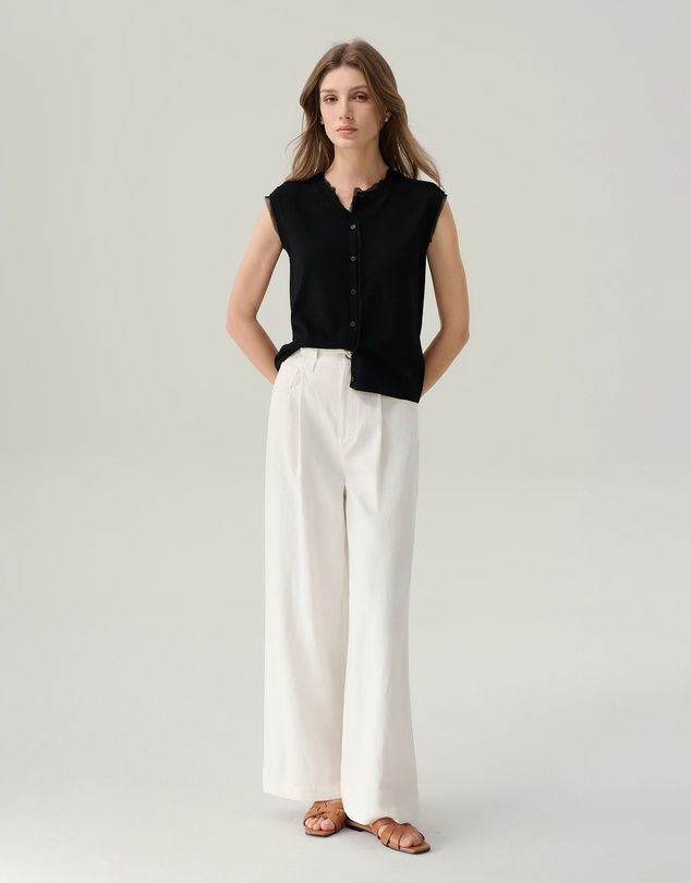 IDA+S - Rosie White Wide Leg Pants