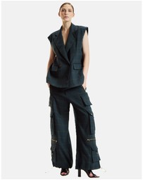 Cynthia Rowley - Plaid Cargo Pants
