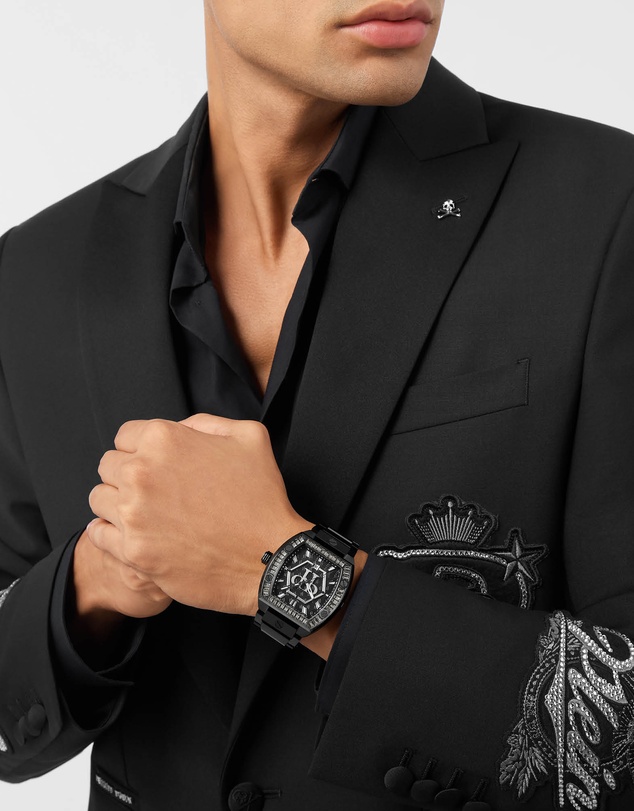 Philipp Plein - HEXAGON PHANTOM 44mm Black IP Analogue