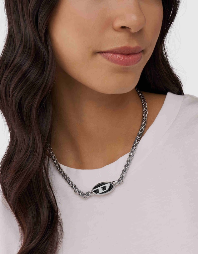 Diesel - Steel Silver Tone Necklace