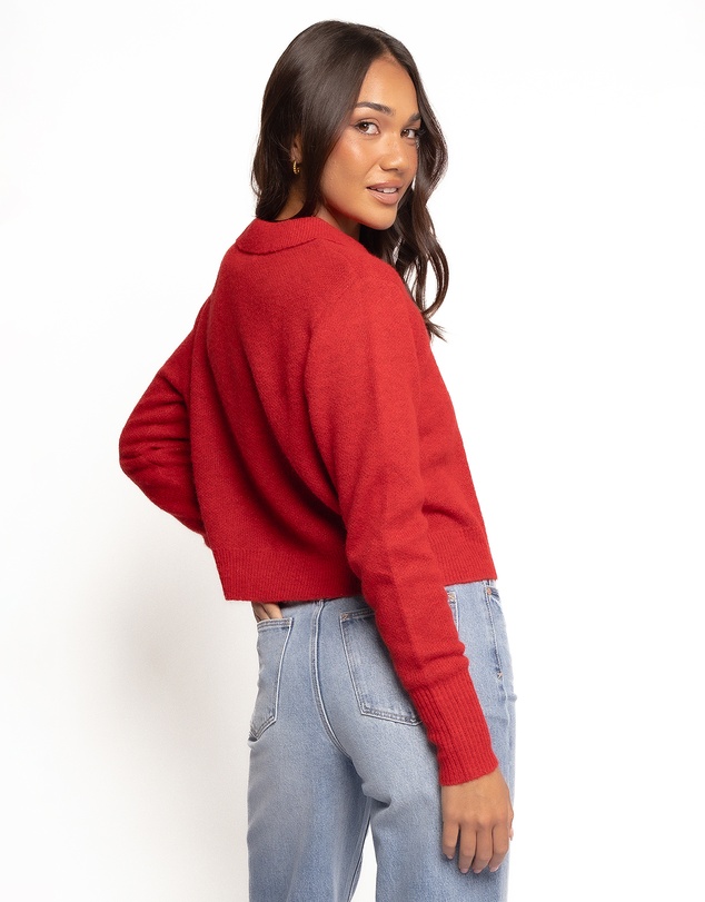 Petal & Pup - Naya Collar Cardigan - Red