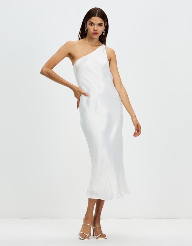 Third Form - Running Water Bias One Shoulder Dress