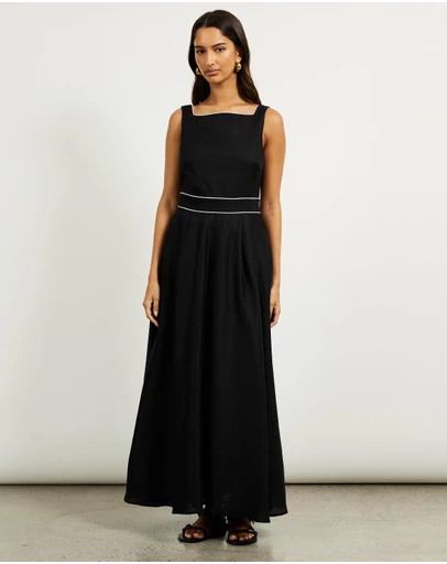 Minima Esenciales - Mabel Linen Maxi Dress