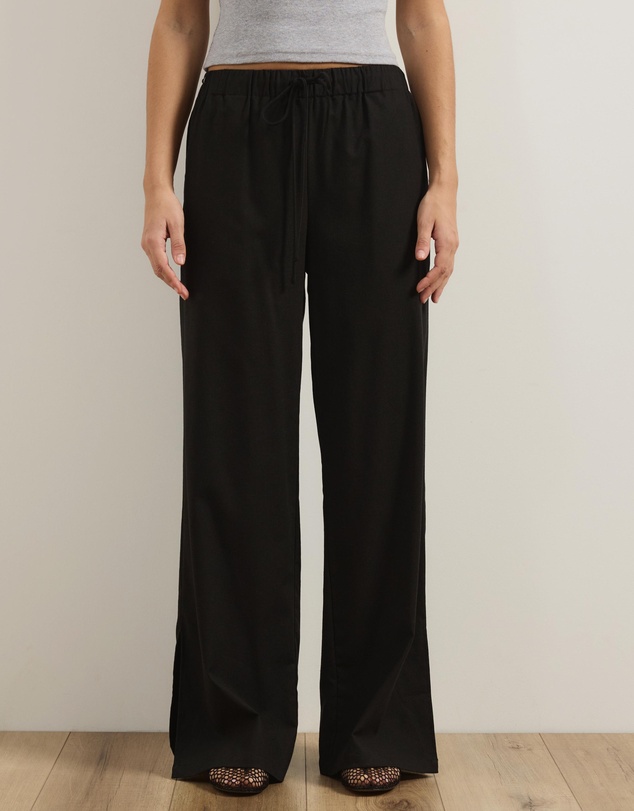 Atmos&Here - Celina Linen Blend Pants with Updated Waistband Detail