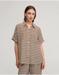 Oxford - Jasmine Short Sleeve Printed Shirt