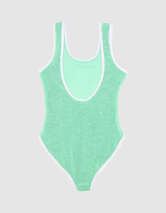 Minihaha - Mint Pop White Crinkle Swimsuit - Kids