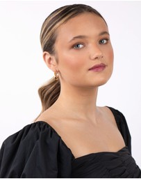 Lovisa - Gold Plated Sterling Silver Flat Edge Hoop Earrings