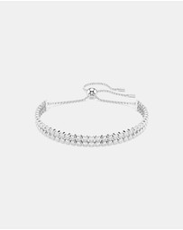 Swarovski - Matrix Tennis Bracelet, Round Cut, White, Rhodium-Plated